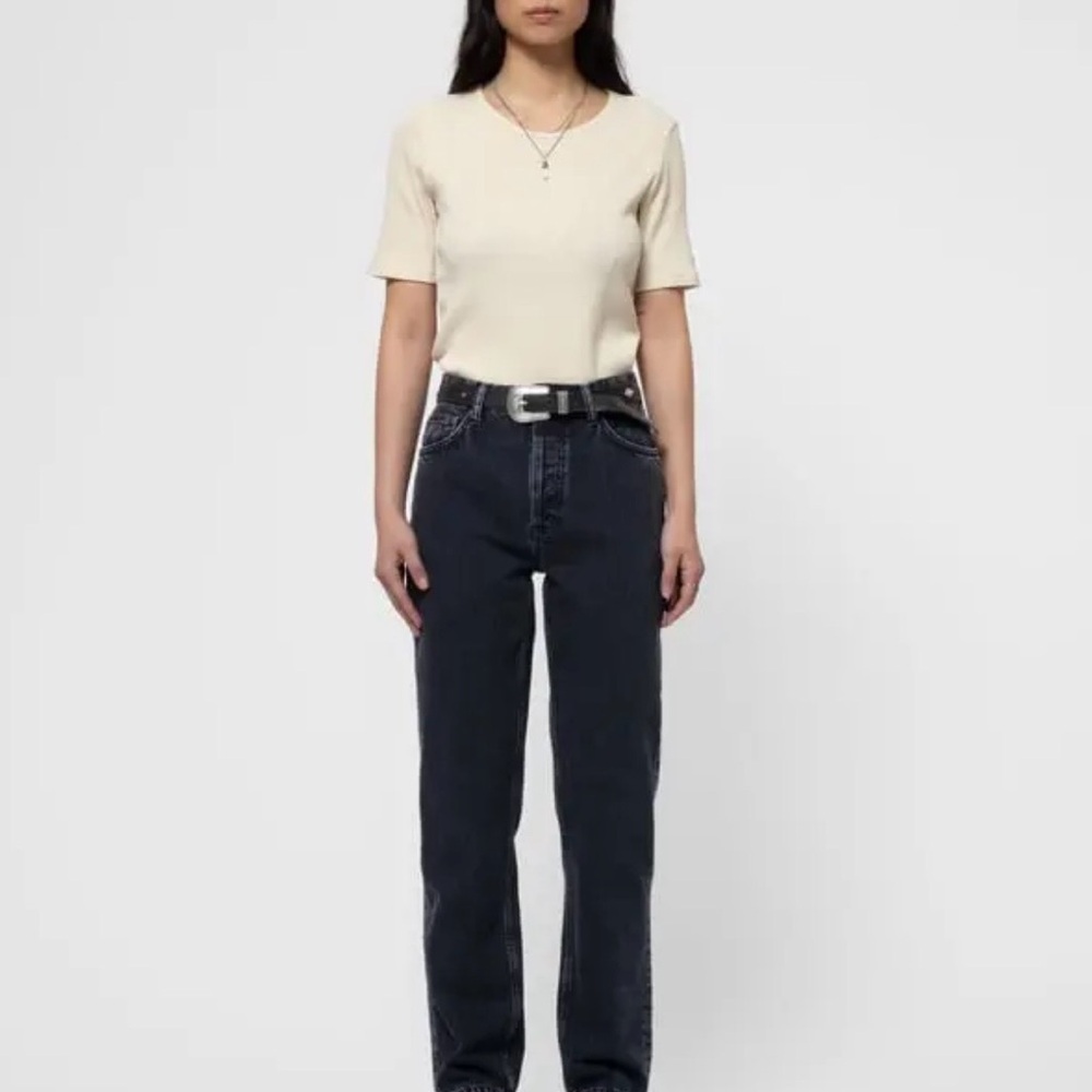 Nudie Jeans Women's Black Straight Leg Jeans